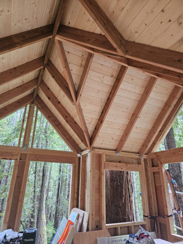 I love how the ceiling turned out. And the smell of the wood...