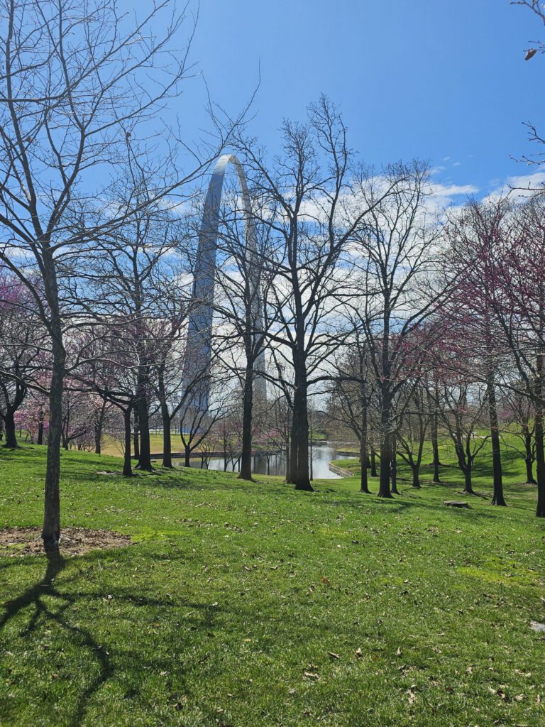 The Gateway Arch, St. Louis, in the spring