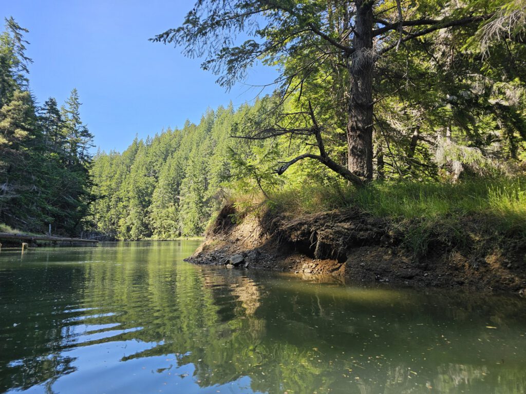 A bend in the river.